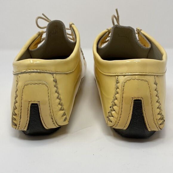 Carvela Original Top Skipper Vintage Desert Driving Boots Yellow Patent Leather - Picture 6 of 16